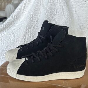 NEW Y-3 Pro Model High Top Black Suede Sneakers.Men’s size 8.5/women’s size 10.5